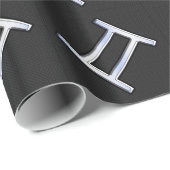Chrome like Gemini Zodiac Symbol Cadeaupapier (Rol Hoek)