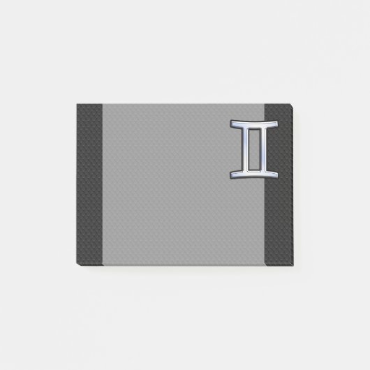 Chrome like Gemini Zodiac Symbol Post-it® Notes (Voorkant)