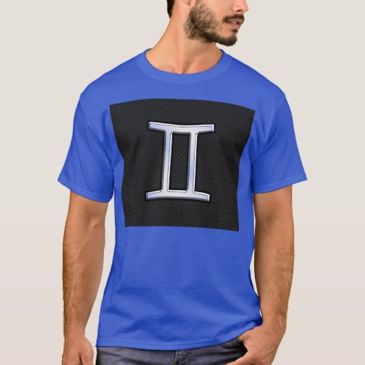 Chrome like Gemini Zodiac Symbol T-shirt (Voorkant)