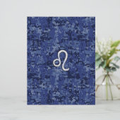 Chrome like Leo Sign on Navy Blue Digital Camo (Staand voorkant)