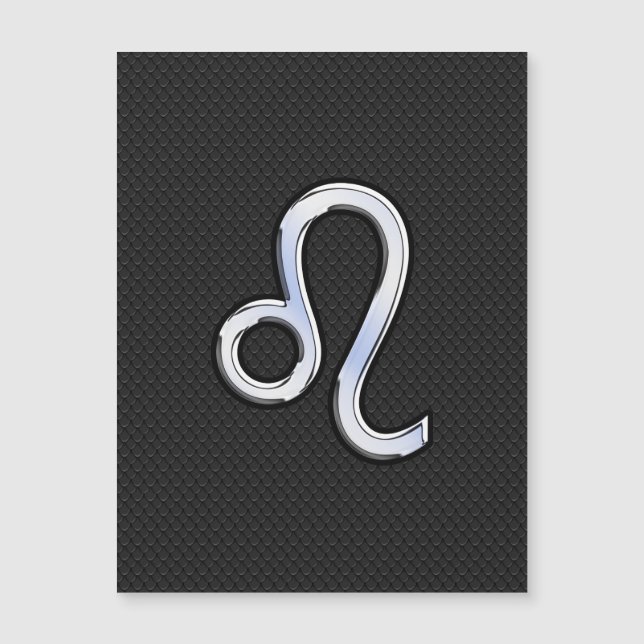 Chrome like Leo Sign on slangenhuid (Voorkant)