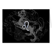 Chrome like Leo Zodiac Constellation Map Hevelius (Voorkant Horizontaal)