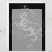Chrome like Leo Zodiac Constellation Map Hevelius (Voorkant / Achterkant)