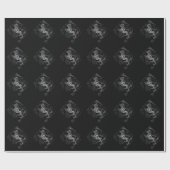 Chrome like Leo Zodiac Constellation Map Hevelius Cadeaupapier (Vlak)