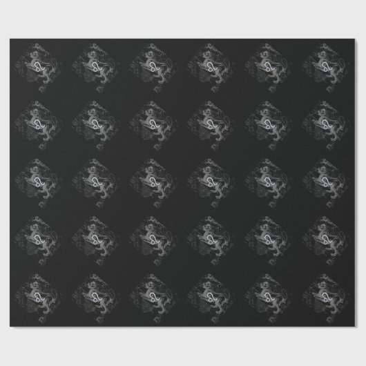 Chrome like Leo Zodiac Constellation Map Hevelius Cadeaupapier (Vlak)
