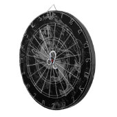 Chrome like Leo Zodiac Constellation Map Hevelius Dartbord (Voorkant Rechts)