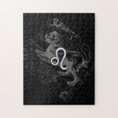 Chrome like Leo Zodiac Constellation Map Hevelius Legpuzzel (Verticaal)