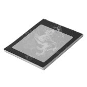 Chrome like Leo Zodiac Constellation Map Hevelius Notitieblok (Linkerzijde)