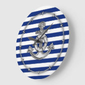 Chrome like Lifesaver on Navy Stripes Grote Klok (Hoek)
