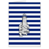 Chrome like Lighthouse on Nautical Stripes (Voorkant)