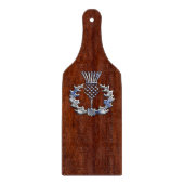 Chrome like Mahogany Wood Grain Scottish Thistle Snijplank (Voorkant)