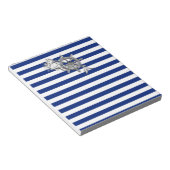 Chrome like Mermaid on Nautical Stripes Notitieblok (Schuin)