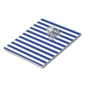 Chrome like Mermaid on Nautical Stripes Notitieblok (Linkerzijde)