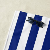 Chrome like Mermaid on Nautical Stripes Strandlaken (In situ)