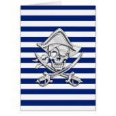 Chrome like pirate on Nautical Stripes (Voorkant)