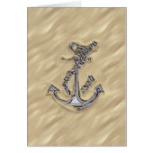 Chrome like Rope Anchor in the Sand (Voorkant)