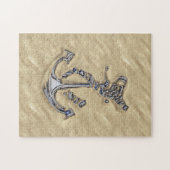 Chrome like Rope Anchor in the Sand Legpuzzel (Horizontaal)