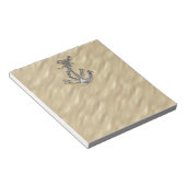 Chrome like Rope Anchor in the Sand Notitieblok (Schuin)