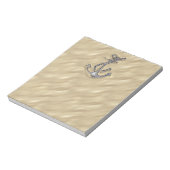 Chrome like Rope Anchor in the Sand Notitieblok (Linkerzijde)