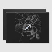 Chrome like Sagittarius Sign on Black Hevelius (Voorkant / Achterkant)