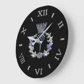 Chrome like Scottish Thistle Dial on a Grote Klok (Hoek)