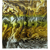 Chrome Liquid Metallic Gold Silver Cool Douchegordijn (Voorkant)