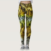 Chrome Liquid Metallic Gold Silver Cool Leggings (Voorkant)