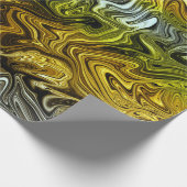 Chrome Liquid Metallic Gold Silver Cool Party Cadeaupapier (Hoek)