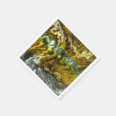 Chrome Liquid Metallic Gold Silver Cool Party Servet (Hoek)