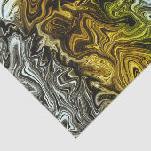 Chrome Liquid Metallic Gold Silver Cool Party Tissuepapier (Detail)