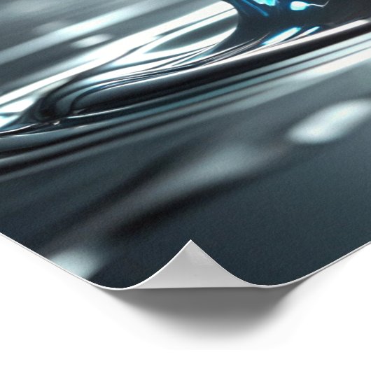 Chrome Liquid Splash Poster (Hoek)