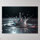 Chrome Liquid Splash Poster (Voorkant)