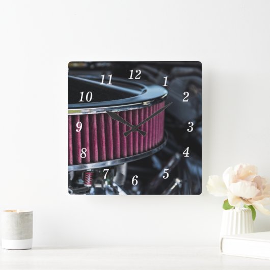 Chrome luchtinlaat wandklok (Huis)