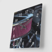 Chrome luchtinlaat wandklok (Hoek)