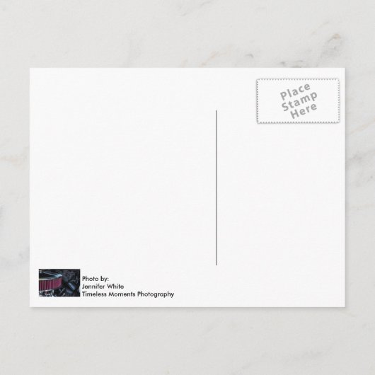 Chrome luchtinname briefkaart (Achterkant)