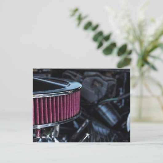 Chrome luchtinname briefkaart (Staand voorkant)