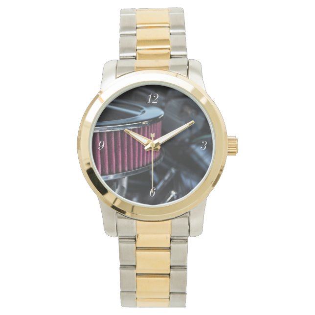 Chrome luchtinname horloge (Voorkant)