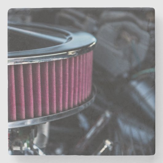 Chrome luchtinname stenen onderzetter (Voorkant)