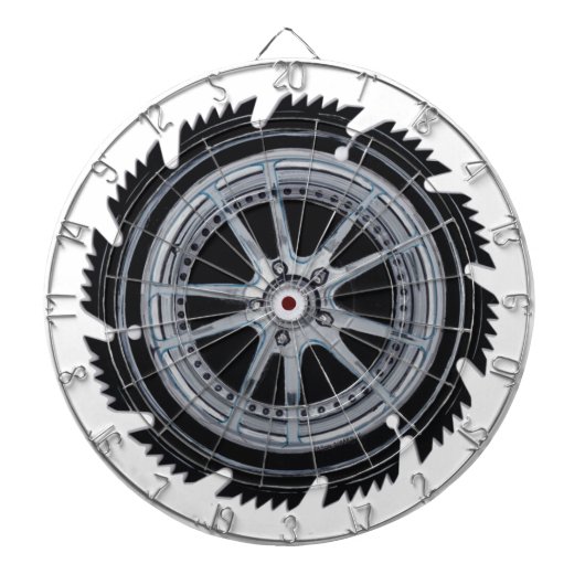 Chrome Mag Wheel Dartbord (Voorkant)