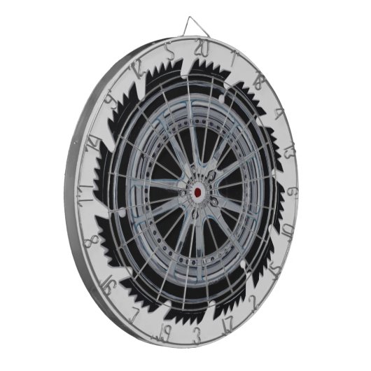 Chrome Mag Wheel Dartbord (Voorkant Links)