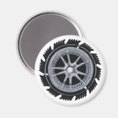 Chrome Mag Wheel Magneet (Voorkant / Achterkant)