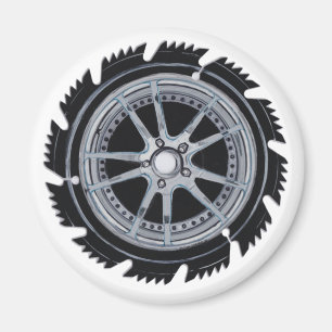 Chrome Mag Wheel Magneet