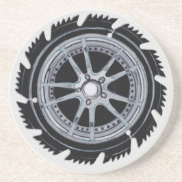 Chrome Mag Wheel Zandsteen Onderzetter