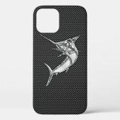 Chrome Marlin op koolstofvezel Case-Mate iPhone Case (Achterkant)
