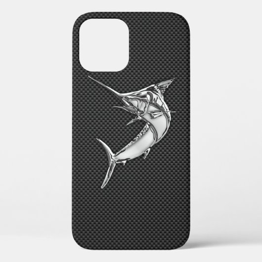 Chrome Marlin op koolstofvezel Case-Mate iPhone Case (Achterkant)