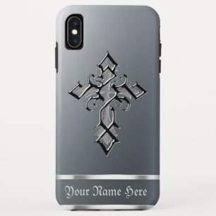 Chrome Medieval Cross iPhone XS Max Hoesje