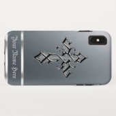 Chrome Medieval Cross iPhone XS Max Hoesje (Achterkant (horizontaal))