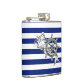 Chrome Mermaid on Navy Stripes Heupfles (Rechts)