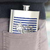 Chrome Mermaid on Navy Stripes Print Flacon (Voorbeeld)