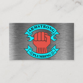 Chrome Metal Design Plumbing Repair Service Visitekaartje
